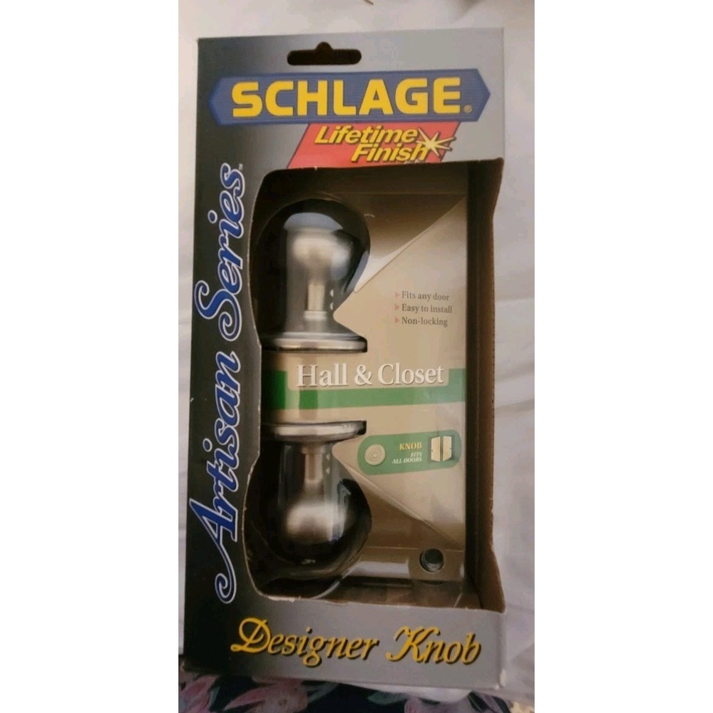 Schlage Hall/Closet Passage‎ Door Knob Satin Nickel